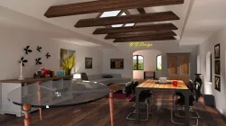 Glass Table - Cam Masa