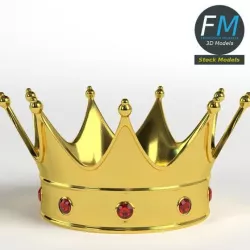 Gold crown with gems 2