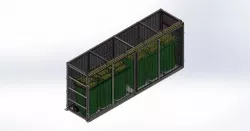 guard rail containers for trash