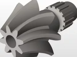 Helical bevel gear