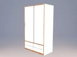 Ikea TRYSIL wardrobe Low-poly 3D model