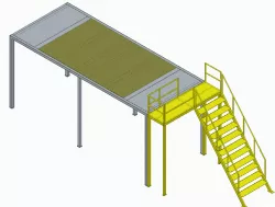 Industrial ladder with platform (3 m) / Escada Industrial com plataforma (3 m)