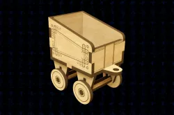 Laser-Cut Coal "Novogodny Poezd" Wooden Toy