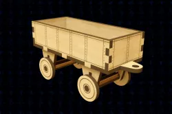 Laser-Cut Flatbed "Novogodny Poezd" Wooden Toy