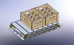 liquor bottles transport on compact-module