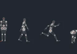 low-poly manikin 3d autocad human dwg