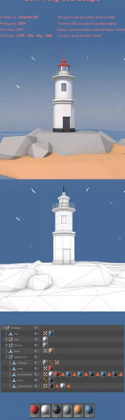 Low Poly Sea scape