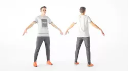 Male casual style with PBR textures 18