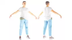 Male casual summer style with PBR textures