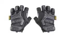 Military gloves half-finger of color black with PBR textures 17