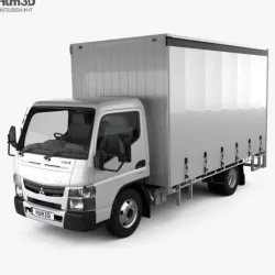 Mitsubishi Fuso Canter (615) Wide Single Cab Curtain Sider Truck 2016