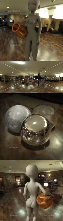Nighttime Hotel Lobby HDRI