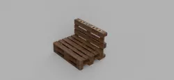 Palett couch with cupholder