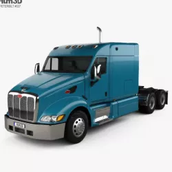 Peterbilt 387 Flattop Cab Tractor Truck 2007
