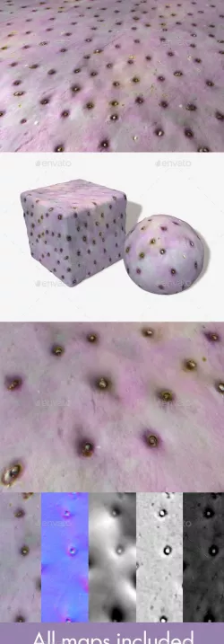 Pinky Purple Cactus Seamless Texture
