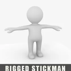 Rigged Stickman Simple Stick Figure Character