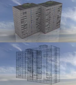 Russian Apartment 14 Storey Building