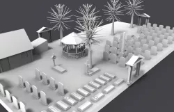 Scale model cemetery