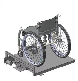 Scissor lift for wheelchair