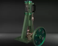 single cylinder vertical steam engine