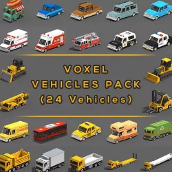 Voxel Vehicles Pack (24 Vehicles)