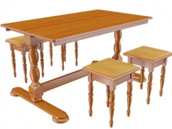 Wooden dining table