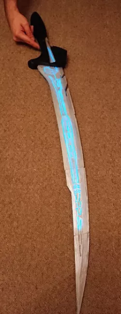 Alita damascus sword (EL wire version)