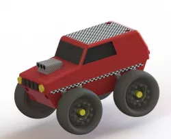 Carrinho JEEP monster jam didático para imprimir e montar.