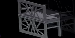 Chair flipped into table