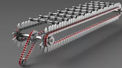 CONVEYOR CHAIN WITH ATTACHMENT