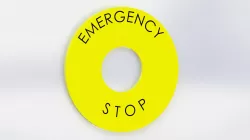 Emergency Stop Yellow Ring Label
