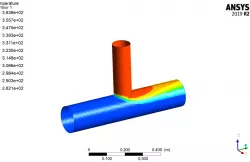 Fluid Flow and Heat Transfer in a Mixing Tee