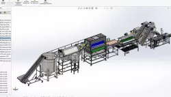 Fruit and vegetable packing line.