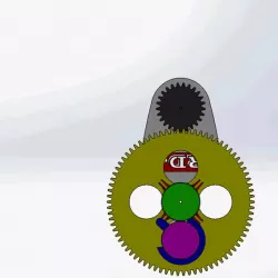Geneva wheel mechanism with gear train