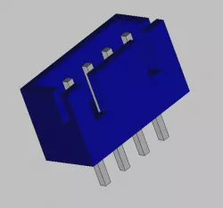 Header 2.5 mm JST real dimensions
