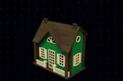 Laser-Cut House Box Wooden Toy