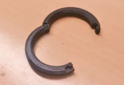 Locking Shower Curtain Ring With Printed Hinge