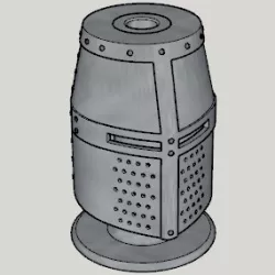 Medieval Great Helm Pen Stand (Standard Ver 1-3 Size Ver)