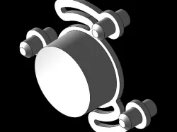 Push Button with Integrated Spring for Tactile Switch
