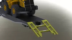 Rampa para desembarque de equipamento ferroviário - Rail equipment landing ramp