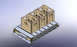 storage boxes with liquor bottles on module
