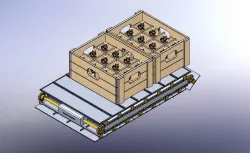storage boxes with vinegar bottles on module