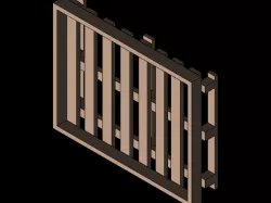 WOODEN PALLET WITH DETAILED SIZE DRAWING PAPER