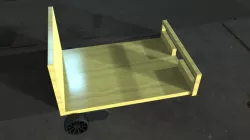 3 wheeled motor driven material transportation vehicle