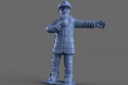 3D Fire Fighter Whistle Toy model 3D model
