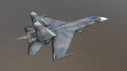 3d model aircraft SU-27 blue Low-poly  3D model