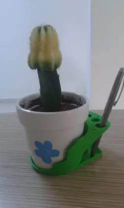 3D printable flower pot pencil holder