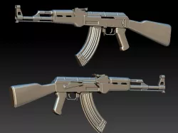 Ak47 DecimateFile HighPolygon 3D model