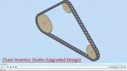 Animation of Chain with three sprockets via Autodesk Inventor