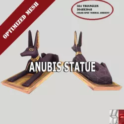 Anubis Statue Low-poly  3D model